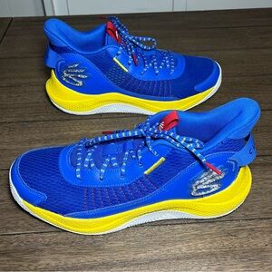 Under Armour Curry Blue Yellow Basketball Shoes Men’s 10.5 Warriors Sneakers